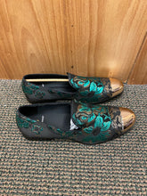 Load image into Gallery viewer, Saint Lorenzo 6799 Black/Green/Gold Men’s Dress Shoes Sizes 9 &amp; 10
