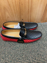 Load image into Gallery viewer, Terroni Italian Design Black/Red Gucci Print Men&#39;s Slip-on Dress/Diver Shoes

