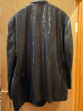 Load image into Gallery viewer, Pallini Black Sequin 1-button blazer
