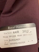 Load image into Gallery viewer, Royal Diamond Burgundy 2-Piece Suit 44R FP1229

