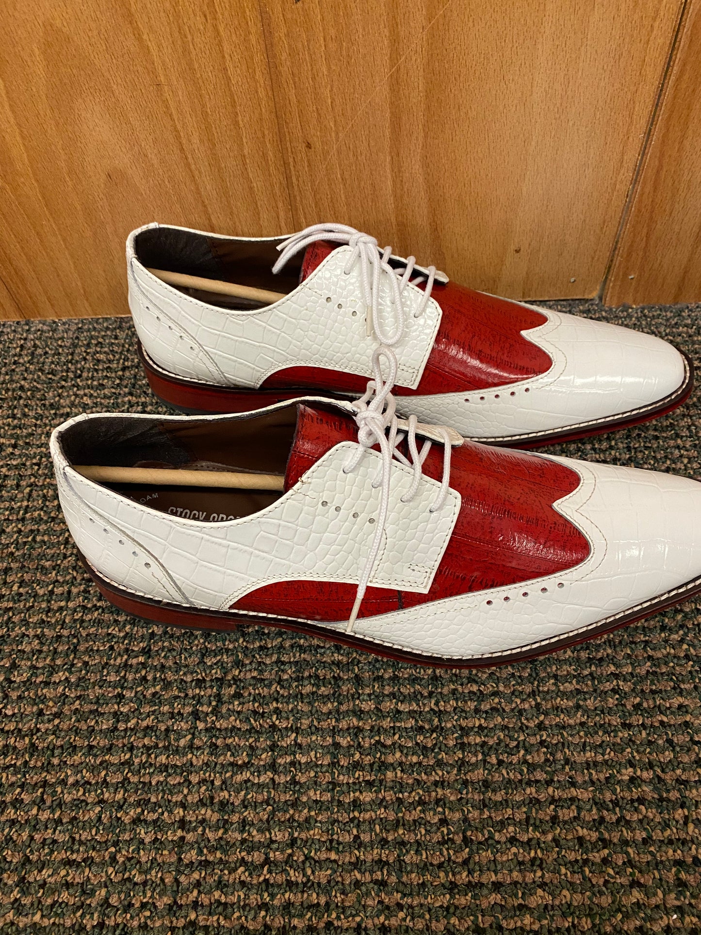 Stacy Adams Ferrara White/Red dress shoes