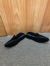 Load image into Gallery viewer, Terroni Italian Design BLACK Suede-like Smoking Slip-on Men’s Dress Shoes
