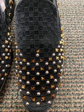 Load image into Gallery viewer, After Midnight 6868 Black/Gold/Silver Spikes and Studs Slip-on Men's Dress Shoes
