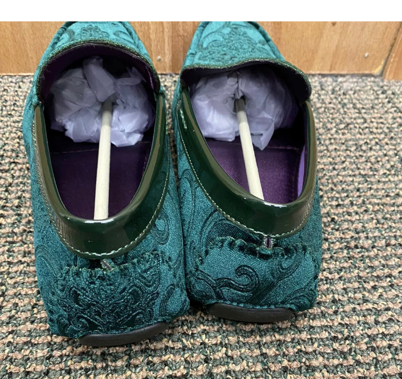 After Midnite Green Paisley Slip-on Men's Dress/Prom Shoes Sizes 7-13 Style 6913 9