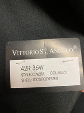 Load image into Gallery viewer, Vittorio St. Angelo Black Double Breasted Suit 42R C762TA
