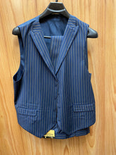 Load image into Gallery viewer, Falcone Navy with gold pinstripes 3-piece suit 44L

