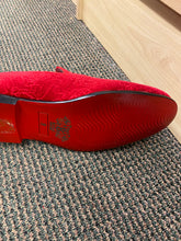 Load image into Gallery viewer, Royal Shoes Red Paisley Slip-on Men’s Smoking Slippers Red Bottom Dress Shoes Sizes 8-13

