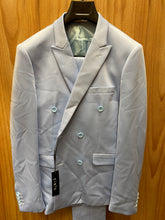 Load image into Gallery viewer, Cielo BP3546 Ultra-slim Stretch Sky Blue Double Breasted Suit
