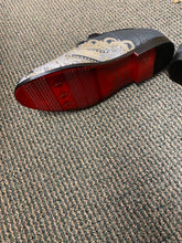 Load image into Gallery viewer, Successos Black fancy print red bottom slip-on dress shoes sizes 7-15
