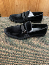 Load image into Gallery viewer, Terroni Italian Design Black Suede-like Smoking Slip-on Men’s Dress Shoes
