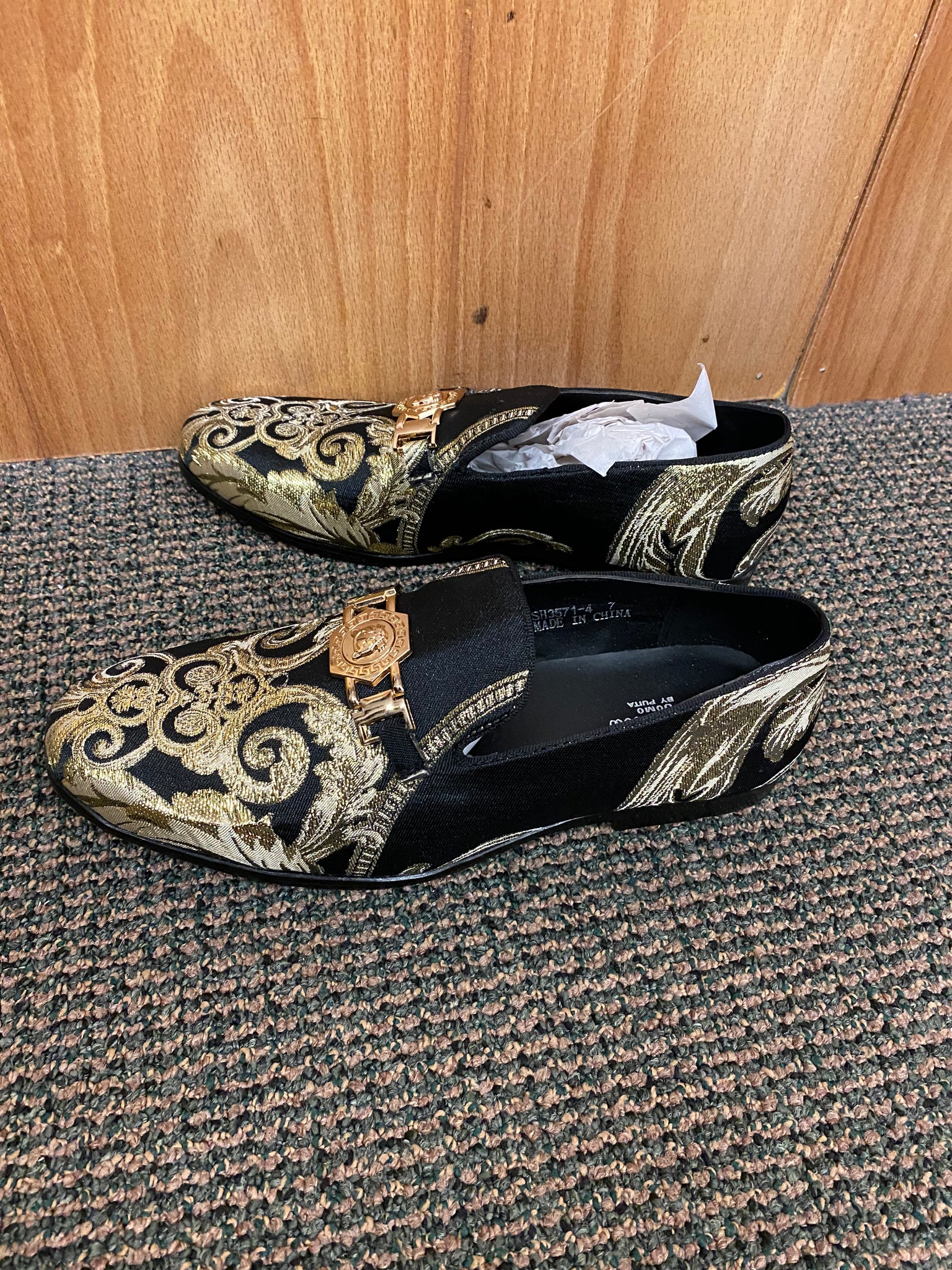 Successos Black/Gold Mens Red Bottom Dress Shoes Sizes 7-15 14 Successos Black/Gold Mens Red Bottom Dress Shoes Sizes 7-15 14