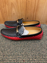 Load image into Gallery viewer, Terroni Italian Design Black/Red Gucci Print Men&#39;s Slip-on Dress/Diver Shoes
