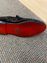 Load image into Gallery viewer, Royal Shoes Black/Gold Rhinestones Smoking Slip-on Red Bottom Men’s Dress Shoes LF-8870 Sizes 8-13
