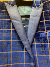 Load image into Gallery viewer, Cielo Royal Blue/Gold Checkered Blazer/sport jacket
