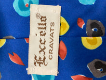 Load image into Gallery viewer, Excello Cravats Royal Blue Multicolored Tie
