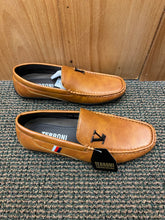 Load image into Gallery viewer, Terroni Italian Design Brown Slip-on Smoking Mens Dress/Driver Shoe w/ LV Buckle
