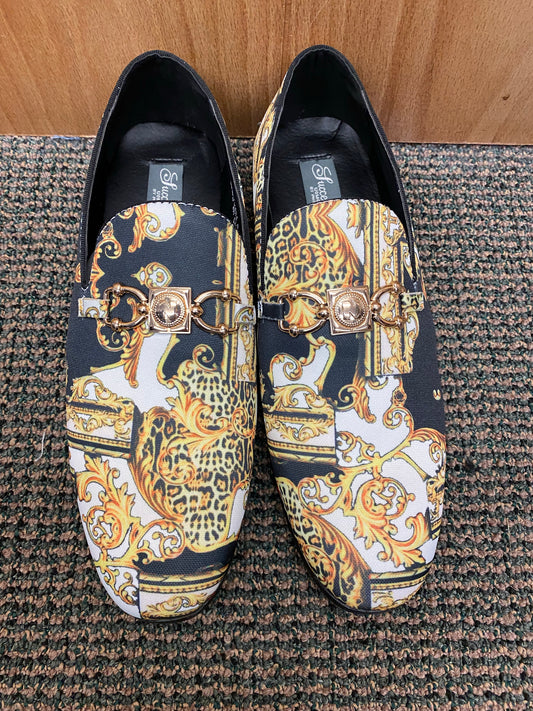 Success White Versace Print Mens Dress Shoes