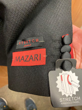 Load image into Gallery viewer, Mazari Black Diamond Texture 3-Piece Tuxedo Suit 46S
