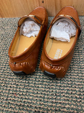 Load image into Gallery viewer, Terroni Italian Design Cognac Smoking Slip-on Men Dress/Driver Shoe w/LV buckle
