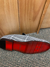 Load image into Gallery viewer, Successos Black/White Plaid red bottom slip-on dress shoes sizes 7-15
