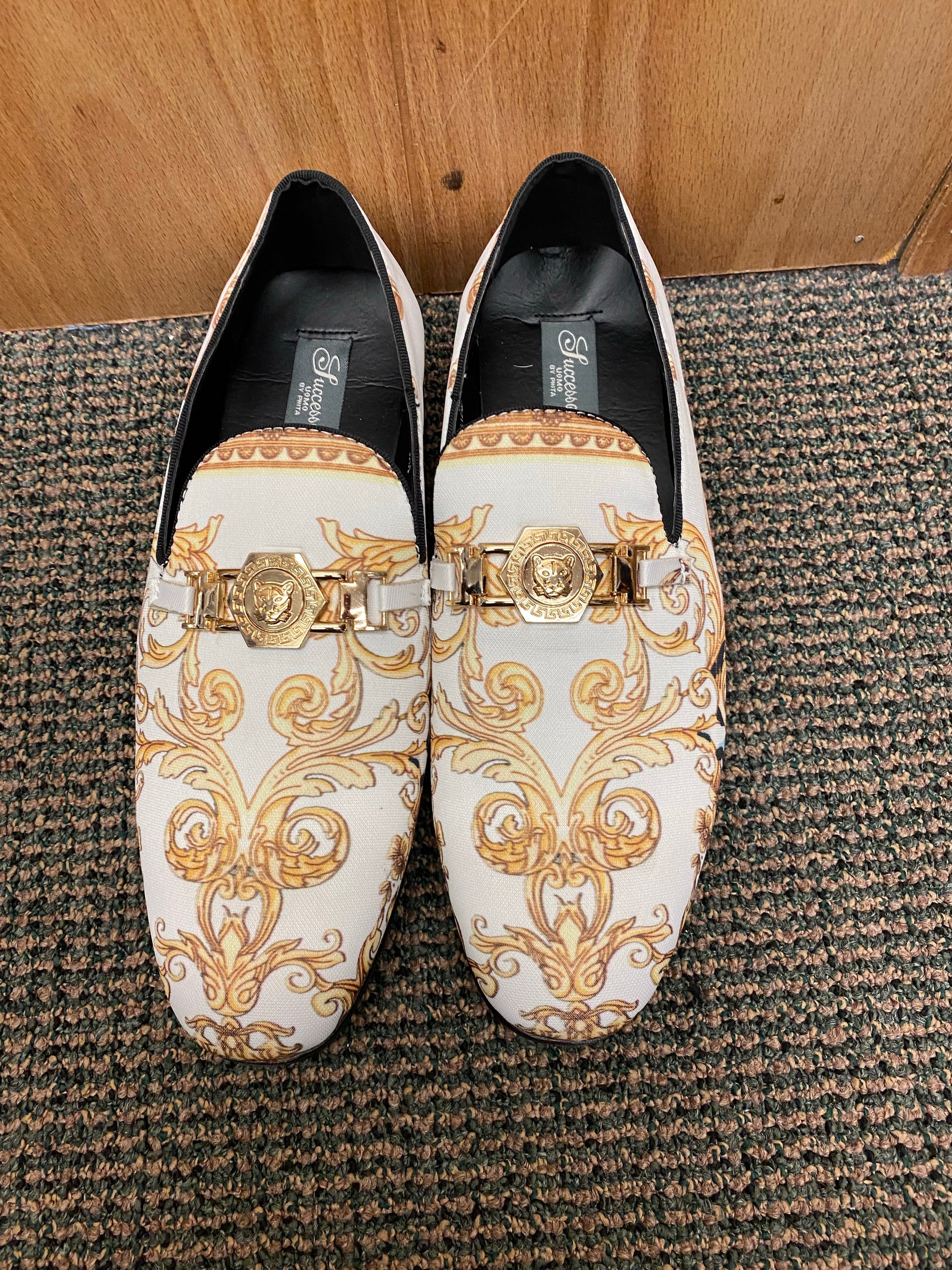 Successos White Versace Print Shoes Sizes 8-13 8