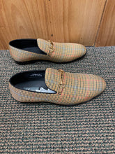 Load image into Gallery viewer, Successos Tan Plaid red bottom slip-on dress shoes sizes 7-15
