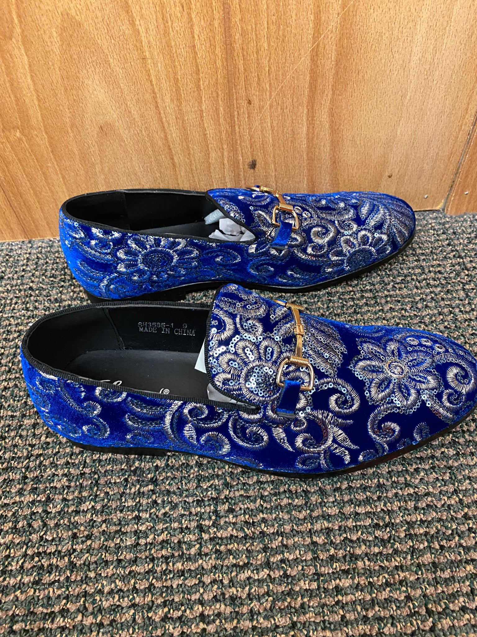Successos Royal Blue Suede Mens Red Bottom Dress Shoes Sizes 7-15 7