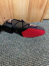 Load image into Gallery viewer, After Midnite Exclusive Ozzy Purple/Gold Spike Men’s Smoking Slip-on Red Bottom Men’s Dress/Prom Shoes
