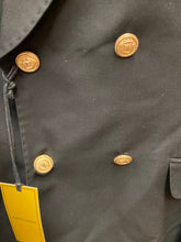 Load image into Gallery viewer, Alberto Nardoni Black Slim Fit European Double Breasted Suit with Gold Buttons
