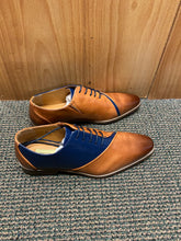 Load image into Gallery viewer, Antonio Cerrelli Tan/Navy Lace-up Dress Shoes Style 6980
