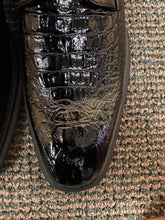 Load image into Gallery viewer, Giovanni Mason Black Croc-print Leather Hand Made Oxford Men's Dress Shoes
