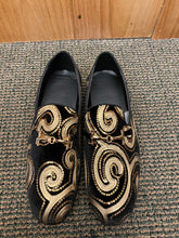 Load image into Gallery viewer, Successos Black/Tan Smoking Slippers Dress Shoes

