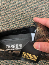 Load image into Gallery viewer, Terroni Italian Design Gold Paisley Print Men&#39;s Slip-on Dress/Driver Shoe 8.5-13
